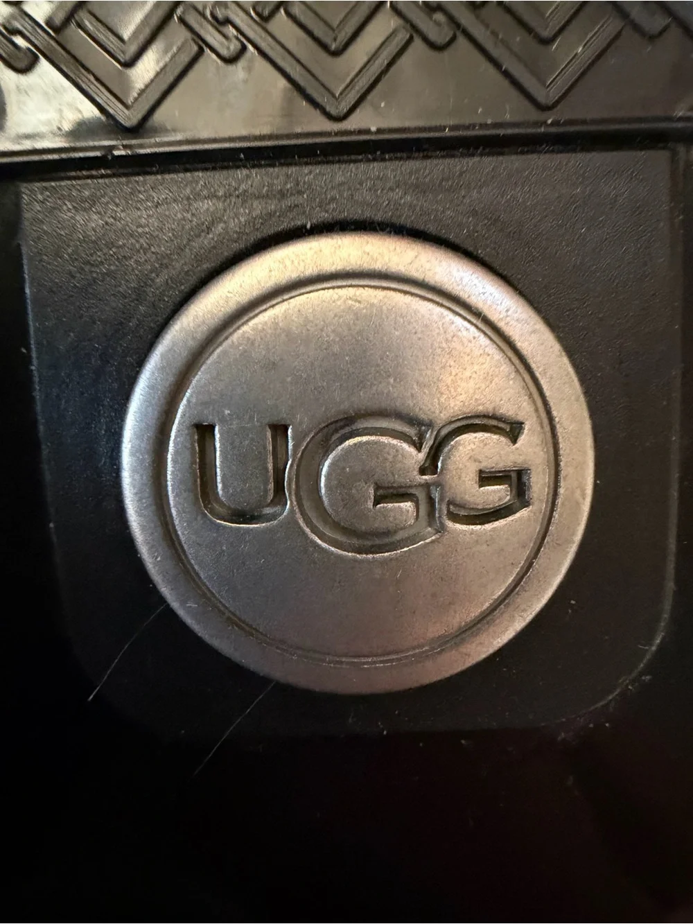 UGG Sienna Gloss Black Rain Boots Womens Size 6 Waterproof Rubber Mid Calf